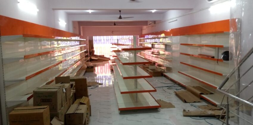 Supermarket rack installed in Rohtak, Haryana, shop interior look